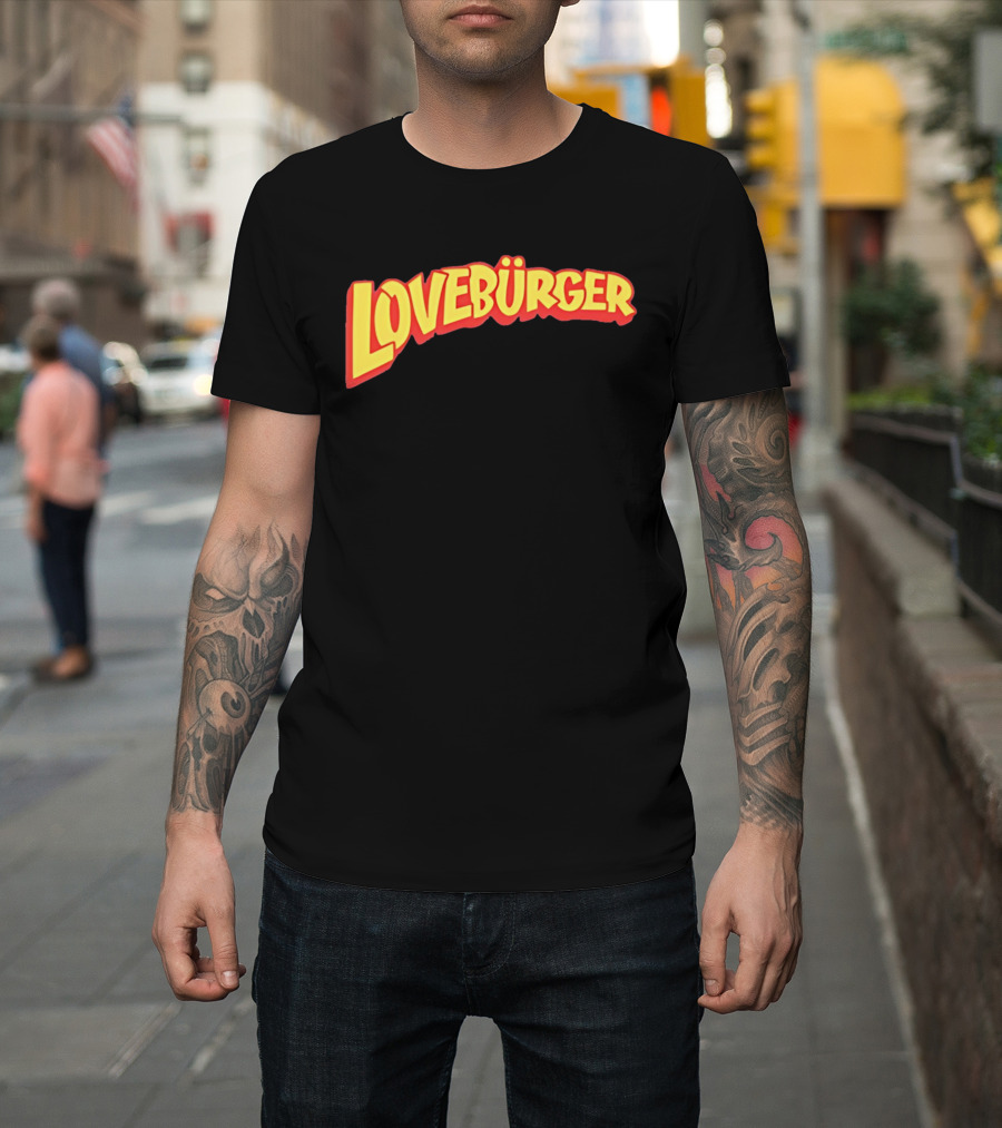 LOVEBURGER Colorful Retro Style Branding T-Shirt