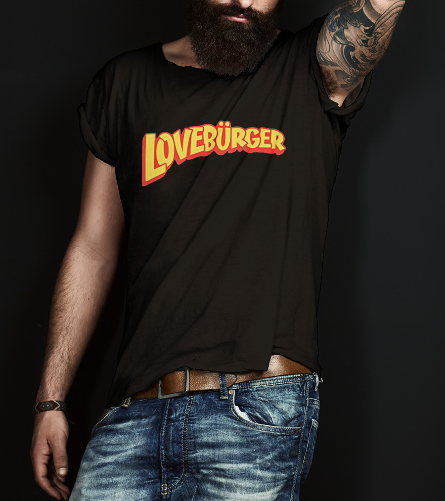 LOVEBURGER Colorful Retro Style Branding T-Shirt