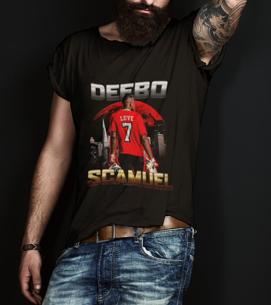 Deebo Samuel Love 7 Red Moon City Skyline Scamuel T-Shirt