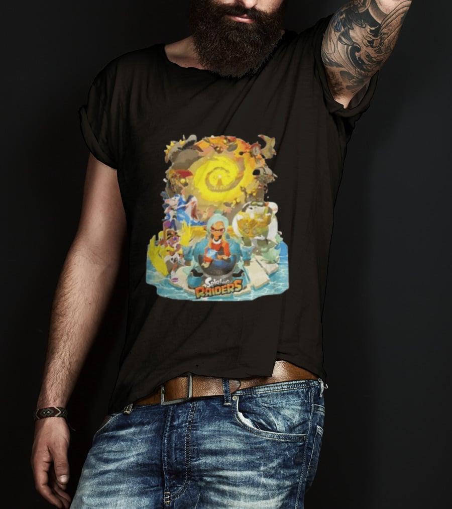 Splatoon Raiders Dive Deep Adventure With Iconic Characters And Vibrant Ocean Themes T-Shirt