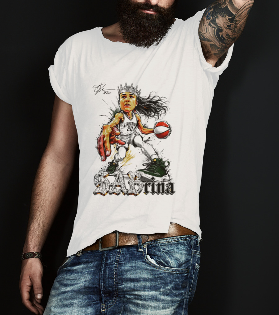 Sabrina 20 Liberty Basketball Player Art Slam Dunk T-Shirt