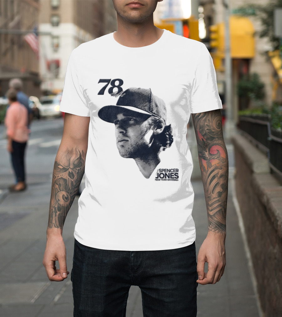 Spencer Jones No 78 New York Yankees MLB Lineage Series T-Shirt