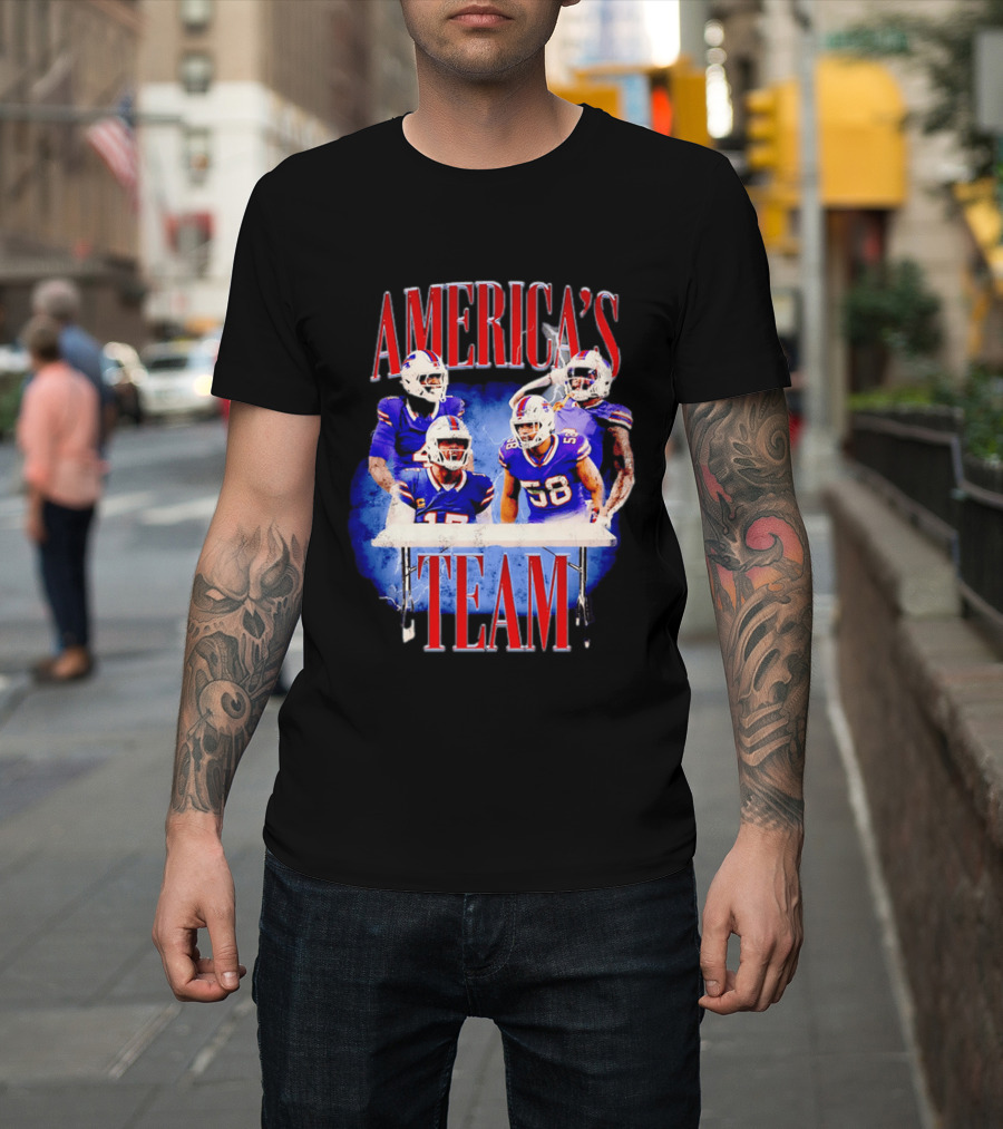 Buffalo Bills America's Team Players Table Celebration T-Shirt