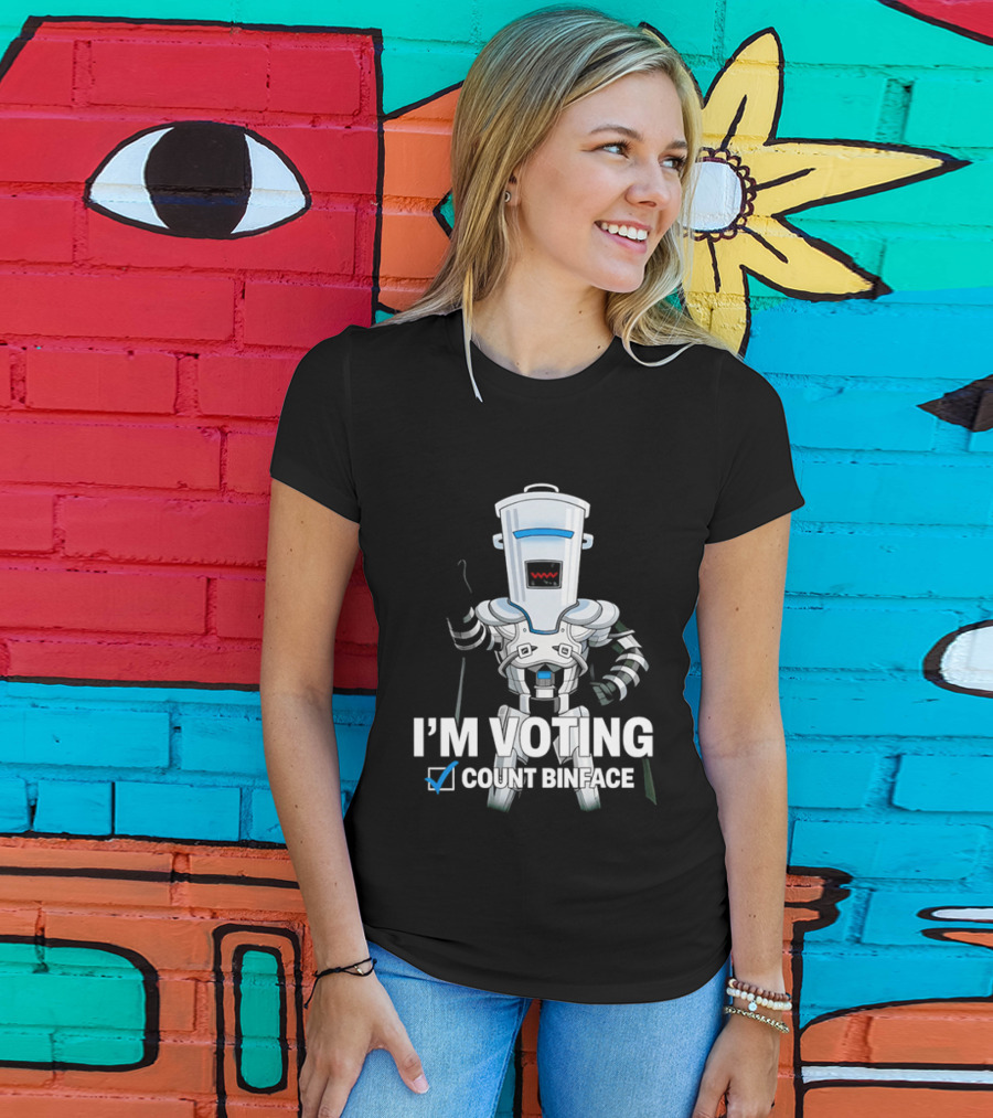 I'm Voting Count Binface Bin Farage Election Humor T-Shirt