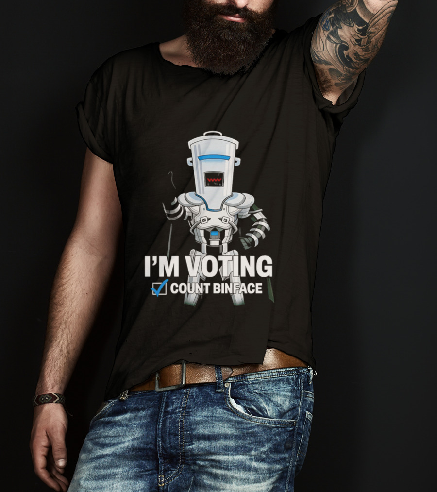 I'm Voting Count Binface Bin Farage Election Humor T-Shirt
