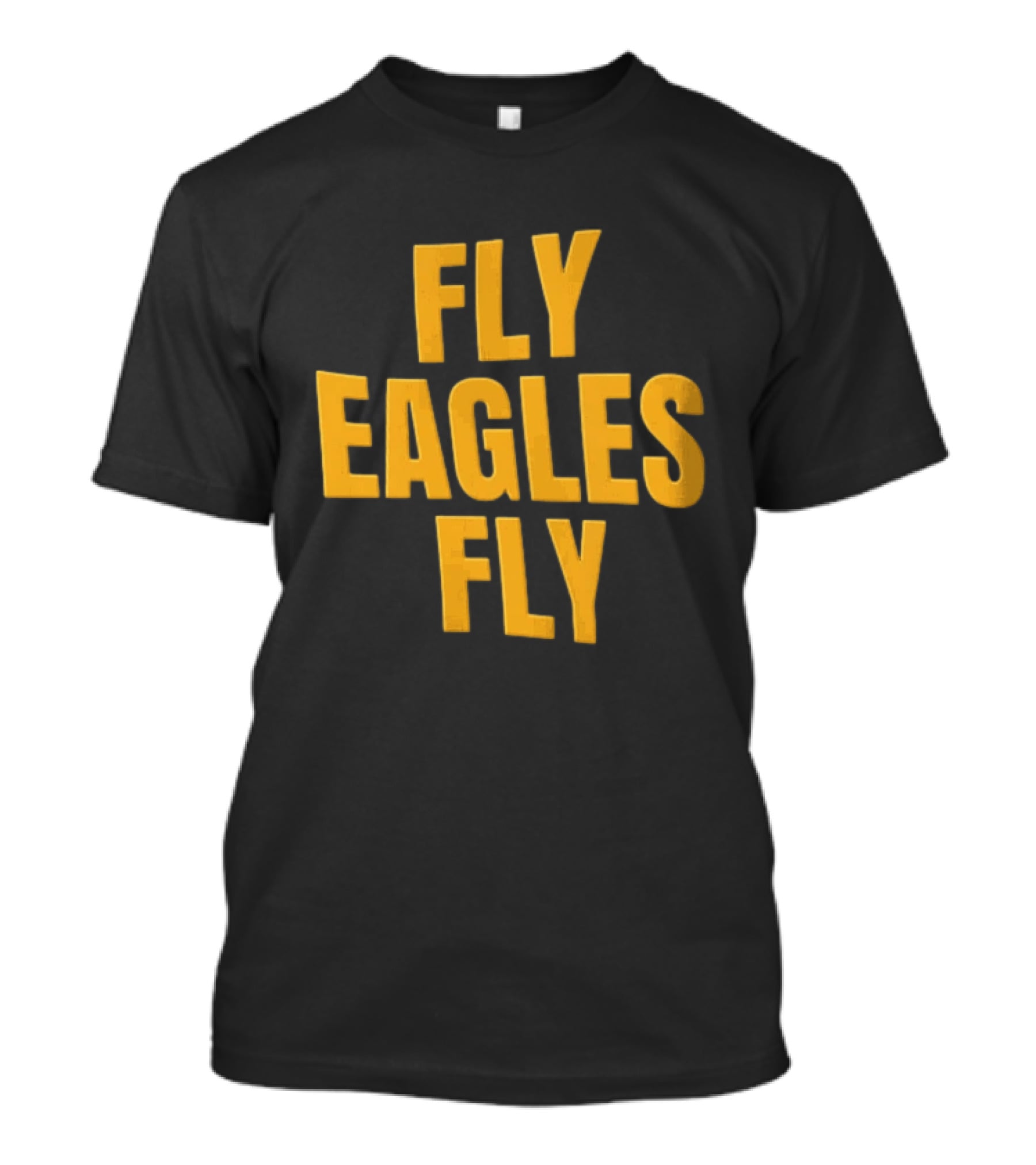 Fly Eagles Fly Philadelphia Yellow Stacked T-Shirt