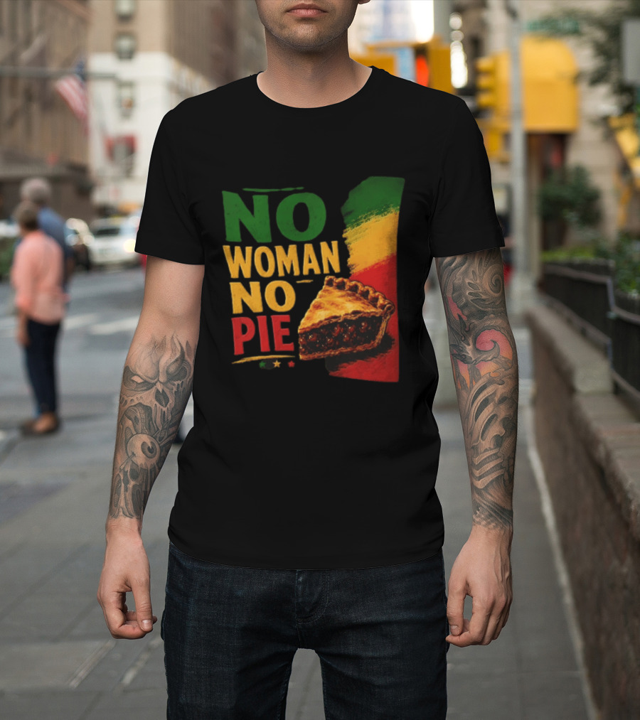 No Woman No Pie Cherry Pastry Rasta T-Shirt
