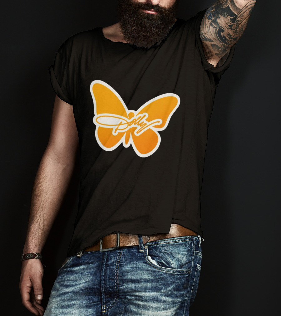 Tennessee Dolly Parton Butterfly Heritage Football T-Shirt