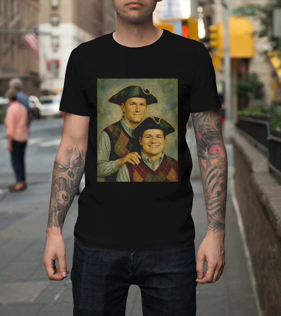 Tom Brady Drake Maye Step Brothers Colonial Costume T-Shirt