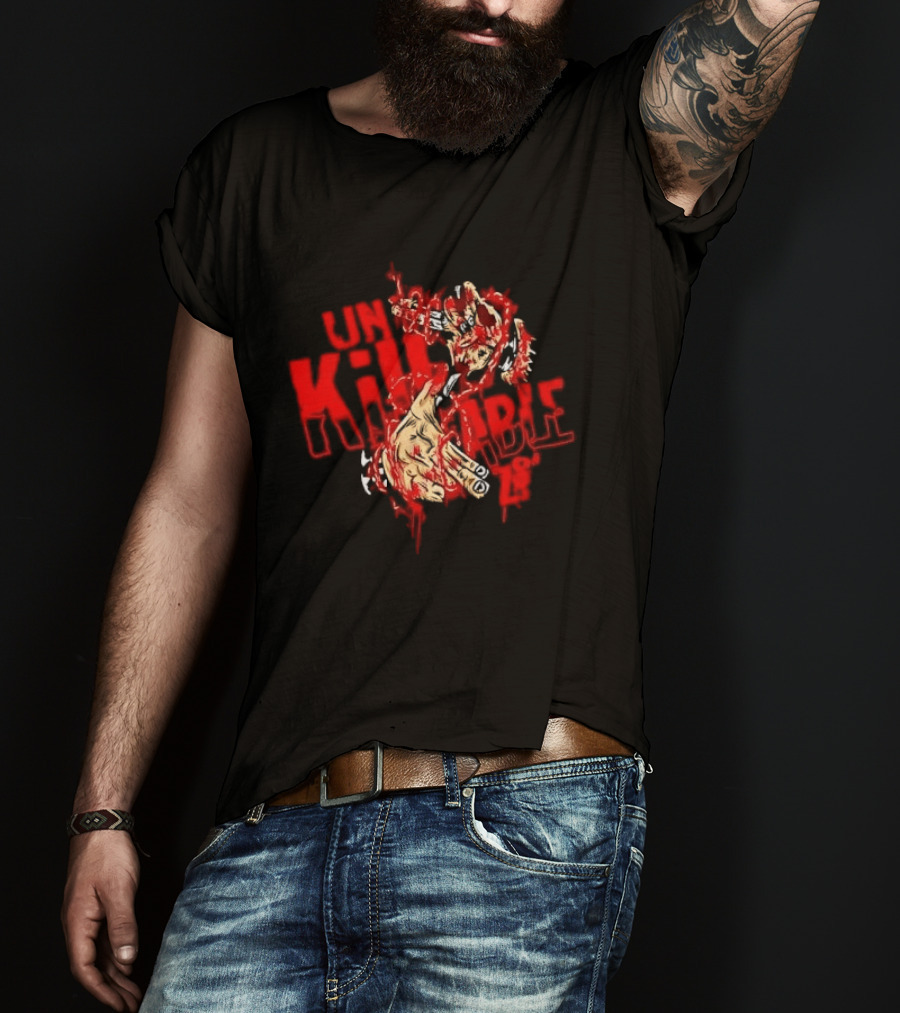 Unkillable Blood Hand Horror Design Men's Clothing T-Shirt
