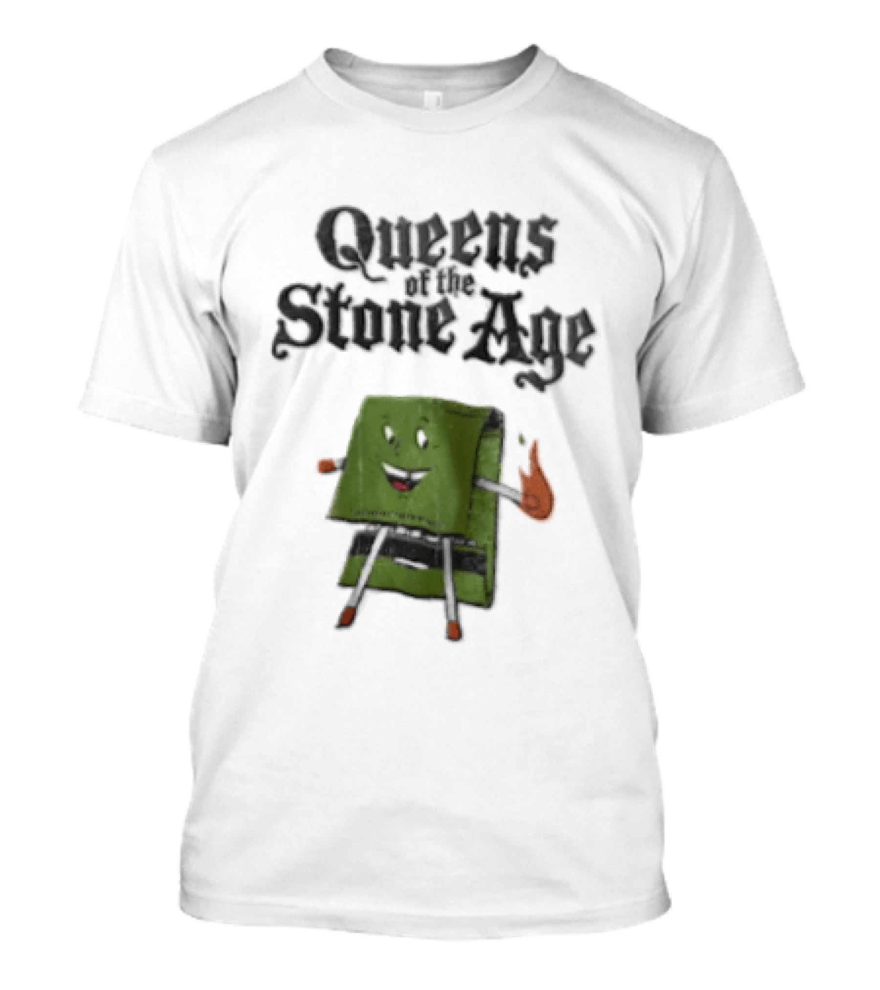 Queens Of The Stone Age Cartoon Matchbook Flame T-Shirt