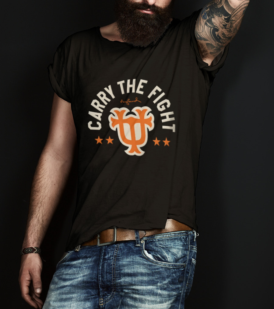Carry The Fight Tennessee Volunteers Iconic Insignia With Stars T-Shirt