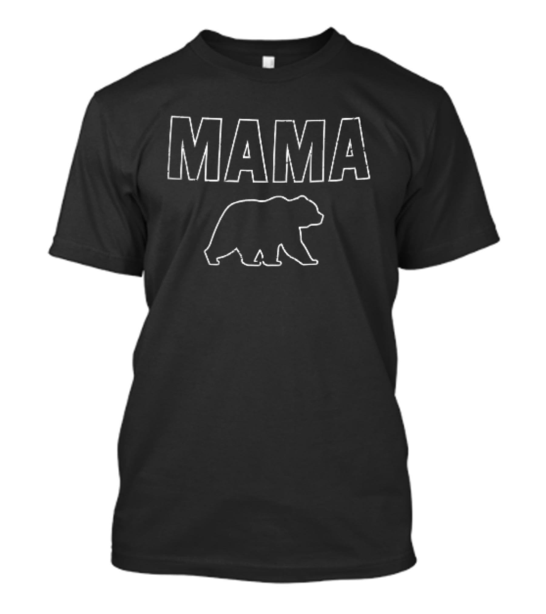 Mama Bear Distressed White T-Shirt