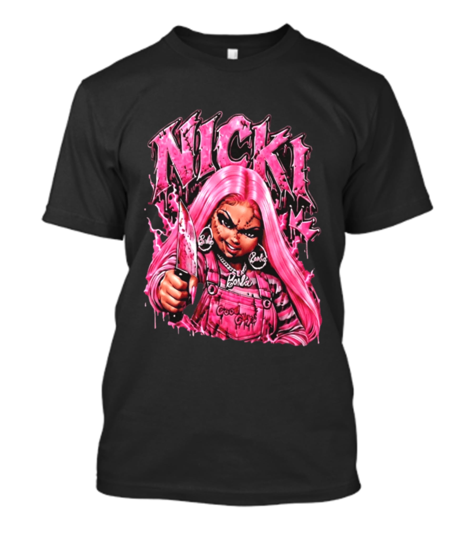 Nicki Chucky Barbie Good Guys Pink Halloween 2026 T-Shirt