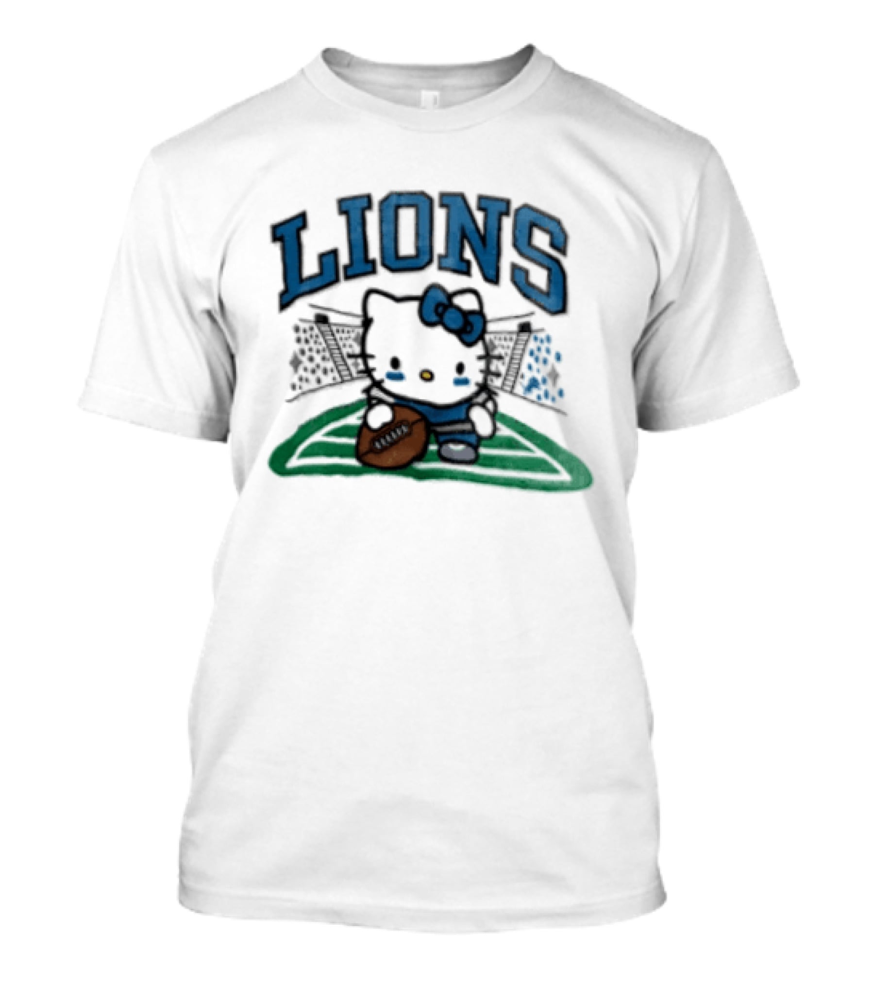 Hello Kitty Detroit Lions Football Collaboration T-Shirt