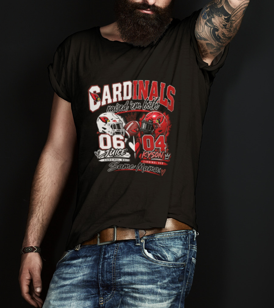 Cardinals Raised 'em Both 06 White Juice Vs 04 Red Kyson Bax Memx T-Shirt