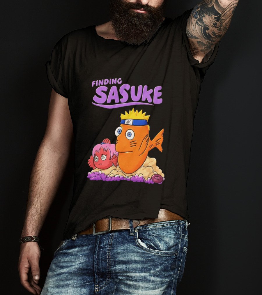 Finding Sasuke With Naruto And Nemo Crossover Adventure T-Shirt