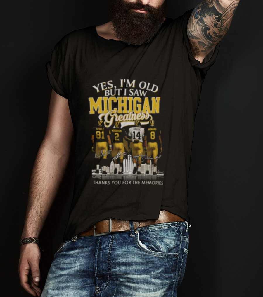 Yes I'm Old But I Saw Michigan Wolverines Greatness Charles Woodson NCAA Memories T-Shirt