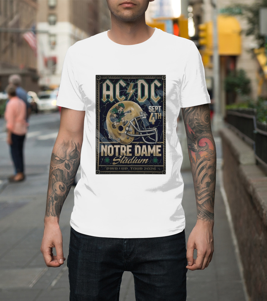 ACDC Notre Dame Stadium September 4th PWR Up Tour 2026 T-Shirt
