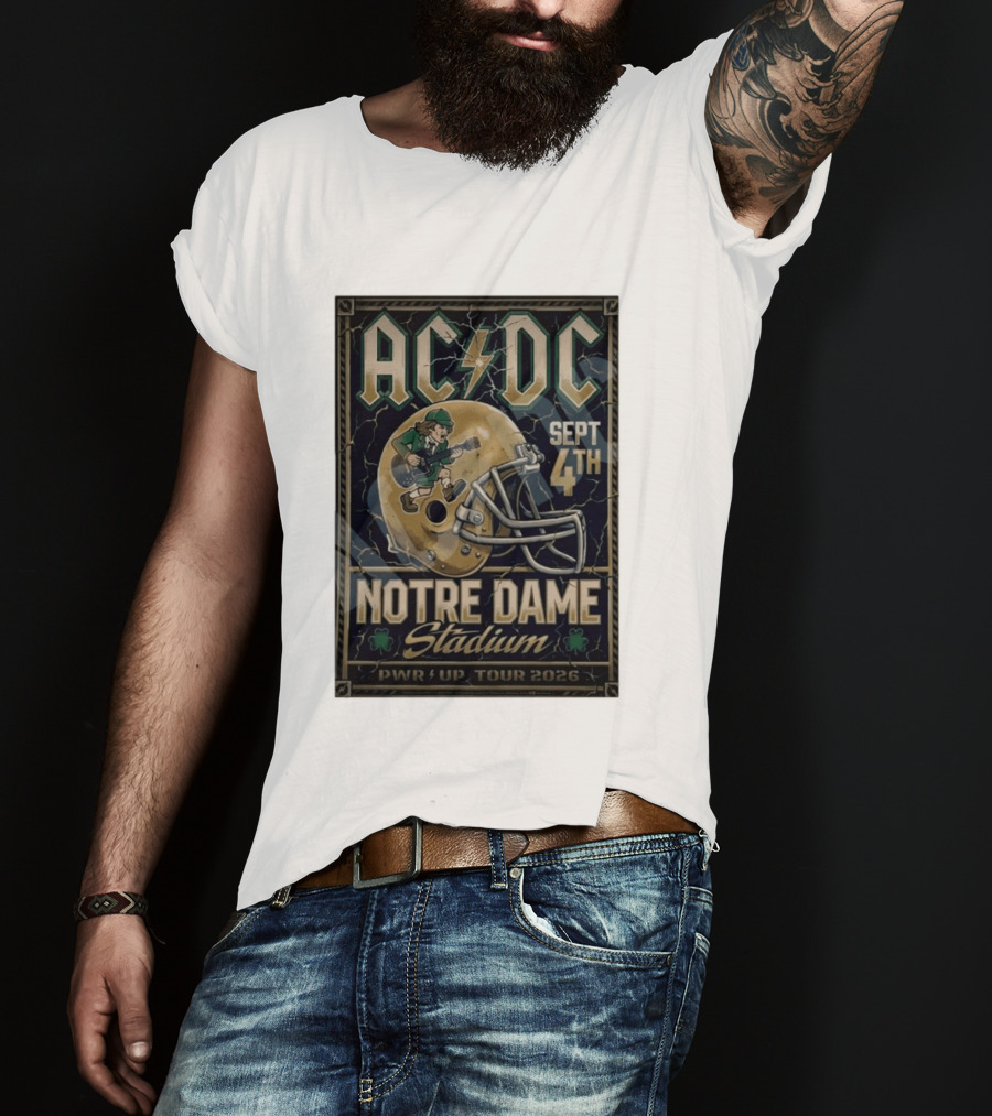 ACDC Notre Dame Stadium September 4th PWR Up Tour 2026 T-Shirt