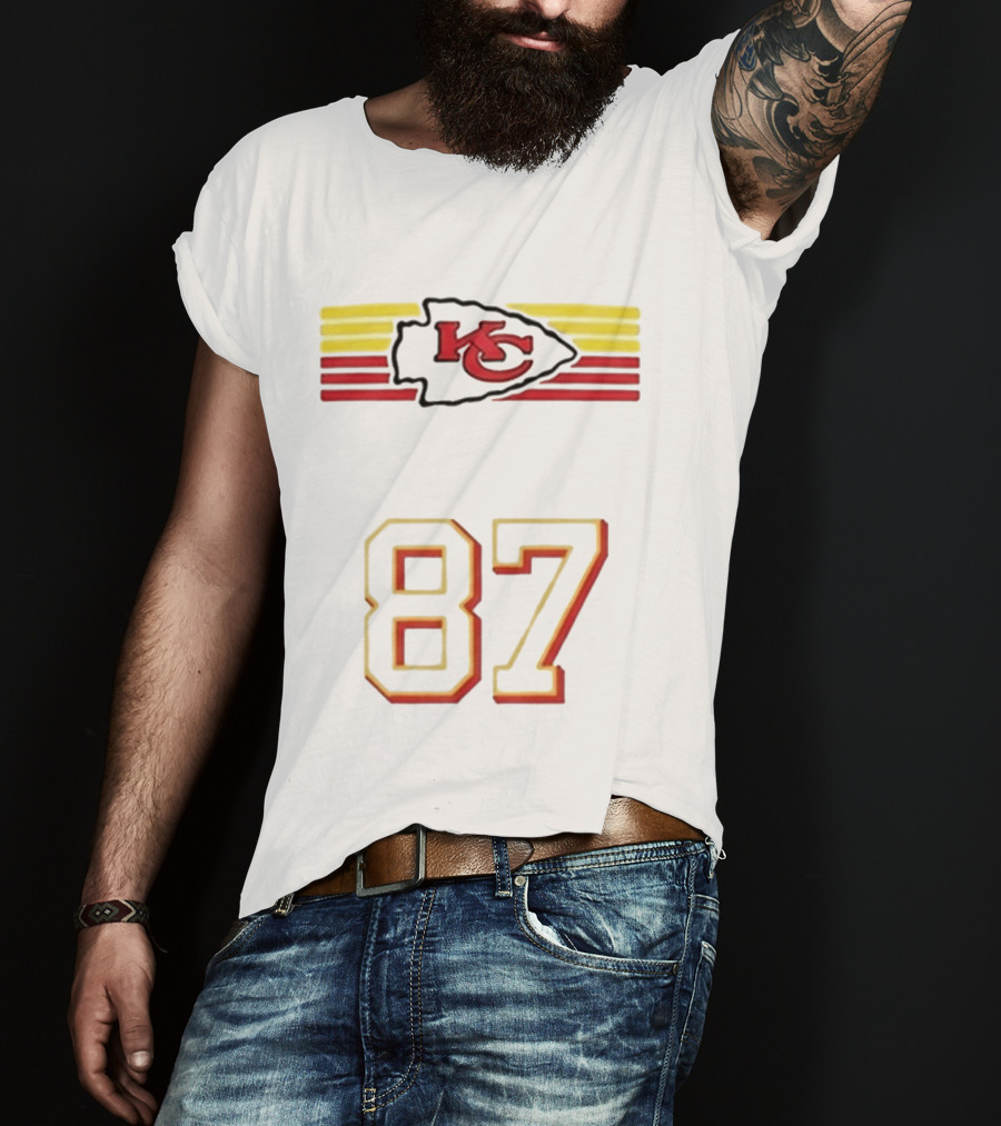Travis Kelce Kansas City Chiefs KC Logo 87 T-Shirt