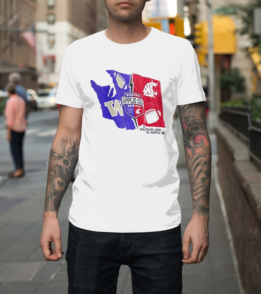 Boeing Apple Cup Series Washington Huskies Vs Cougars Sept 6th 2026 Seattle WA T-Shirt