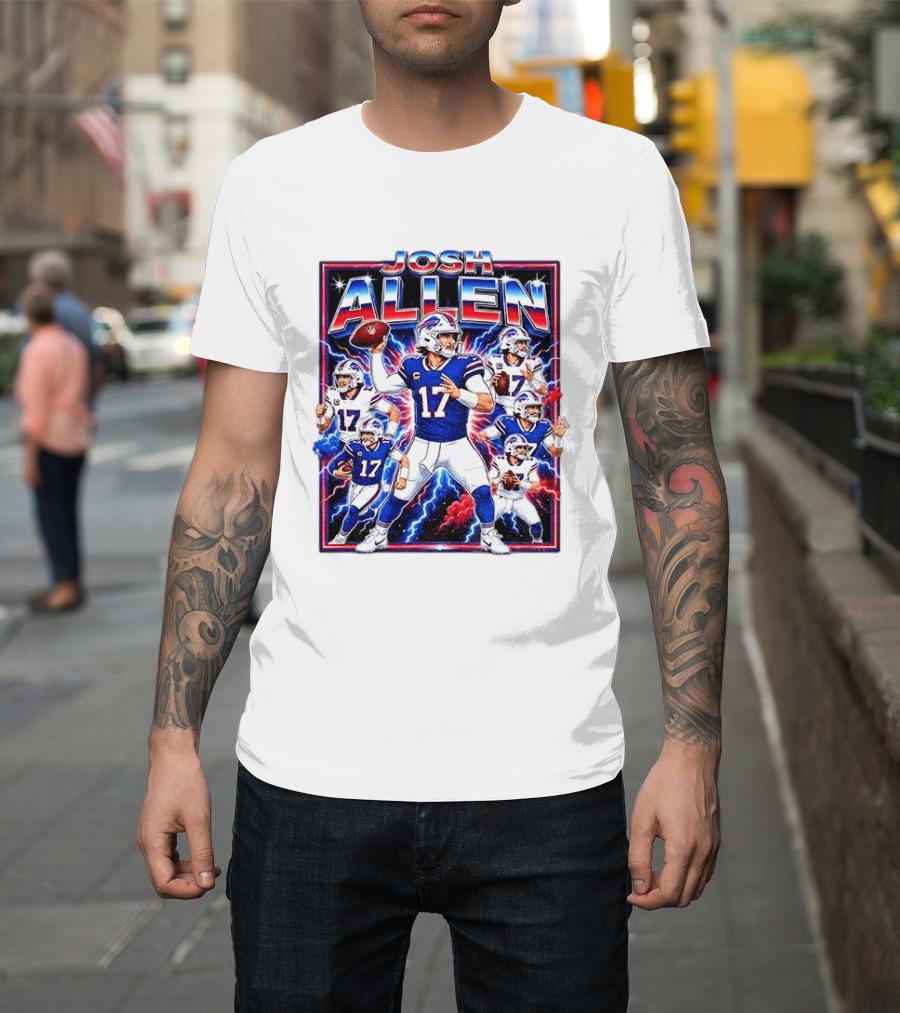 Josh Allen Buffalo Bills Galactic Storm Quarterback 17 T-Shirt
