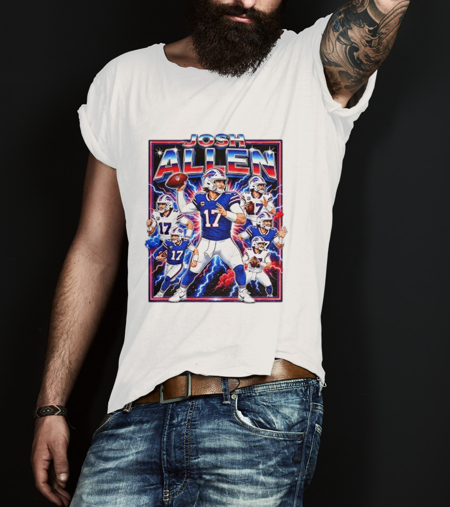 Josh Allen Buffalo Bills Galactic Storm Quarterback 17 T-Shirt