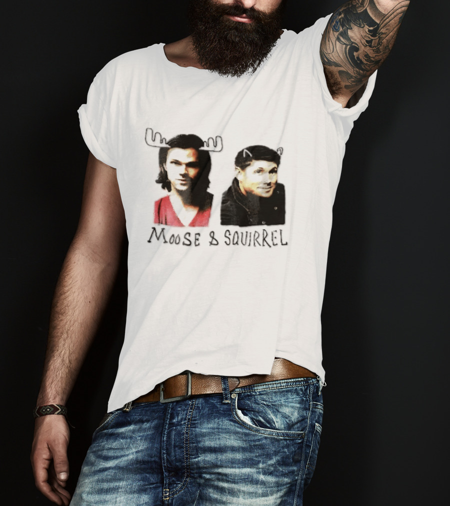 Moose And Squirrel Sam And Dean Winchester Supernatural T-Shirt