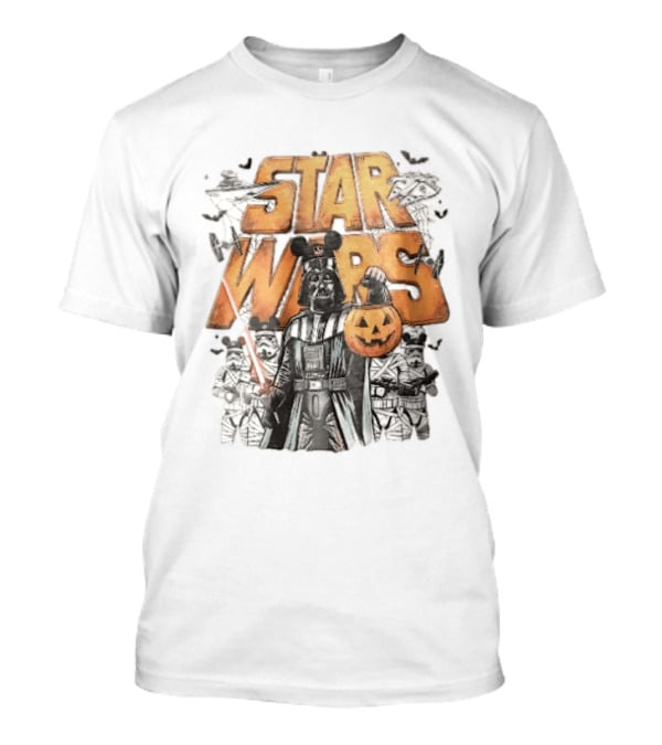 Star Wars Darth Vader Mickey Ears Stormtroopers Halloween Pumpkin T-Shirt
