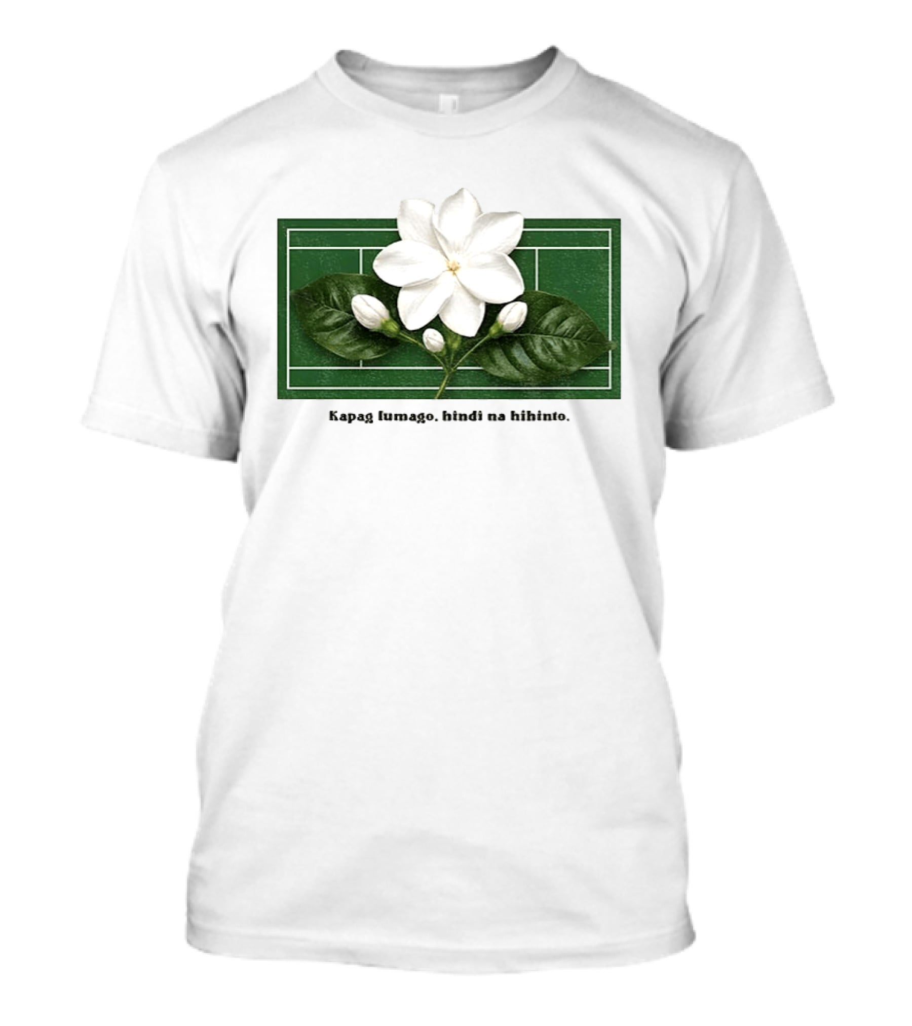 Alex Eala Sampaguita Kapag Lumago Tennis Court Motif T-Shirt