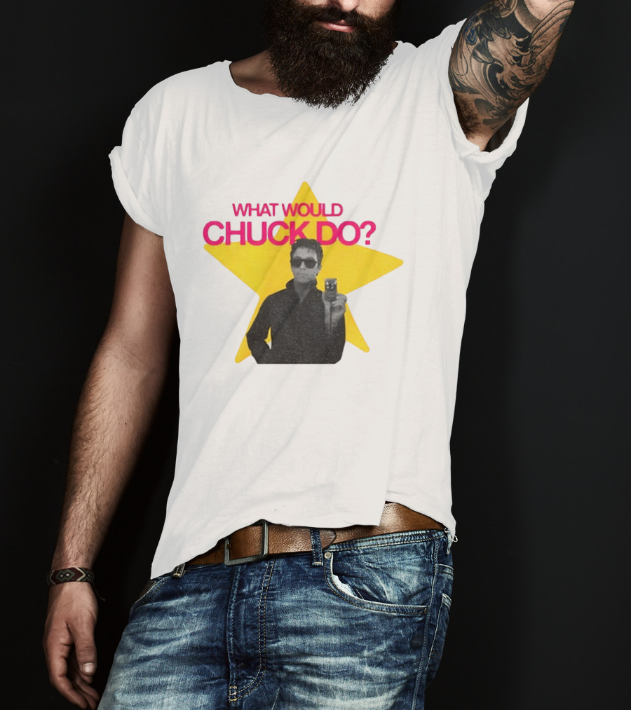 Chuck Timely And The Hourglass 90s Baby What Would Chuck Do Starburst T-Shirt