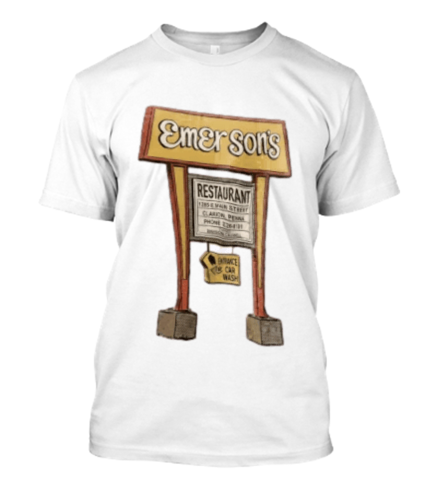 Emerson's Restaurant Sign Main Street Clarion Phone T-Shirt