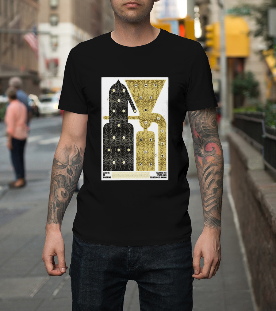Angine De Poitrine Tournée Des États Unis D'Amérique MMXXVI Tour Music Limited T-Shirt