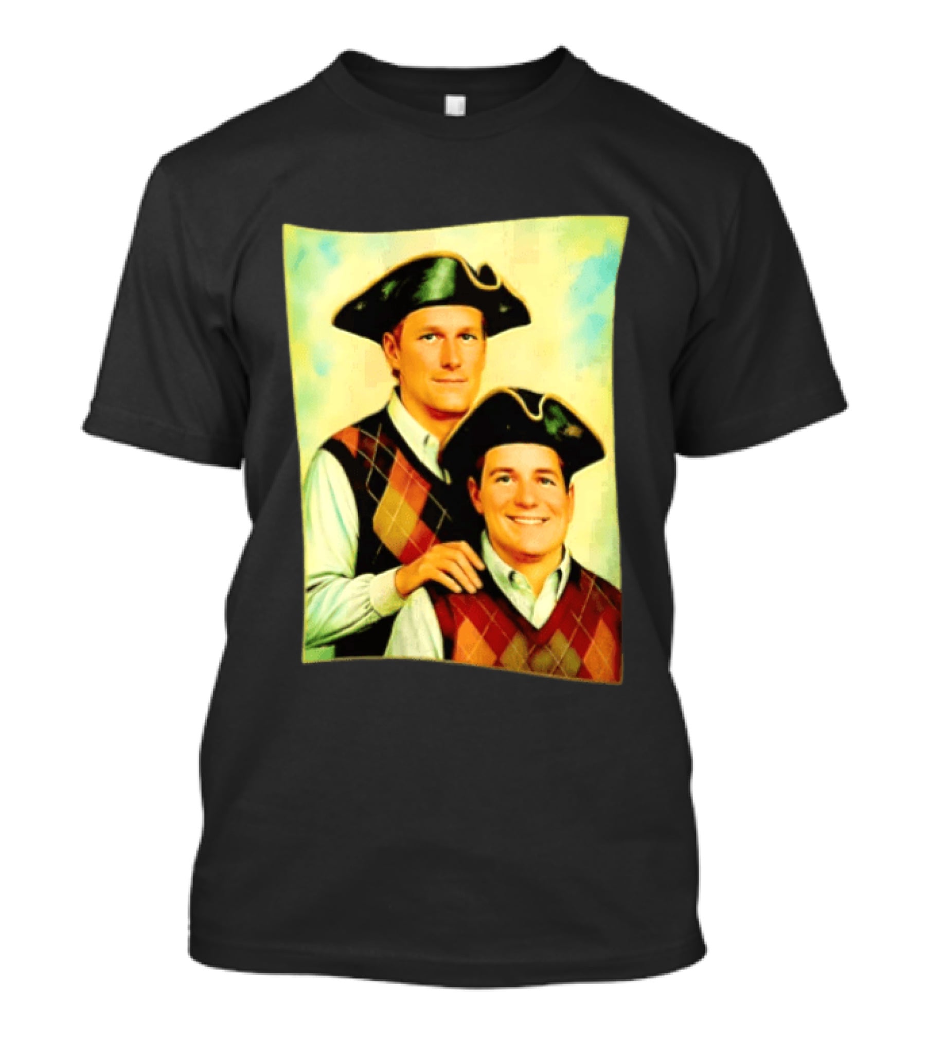 Bill Belichick Tom Brady New England Patriots Colonial Style Historical T-Shirt