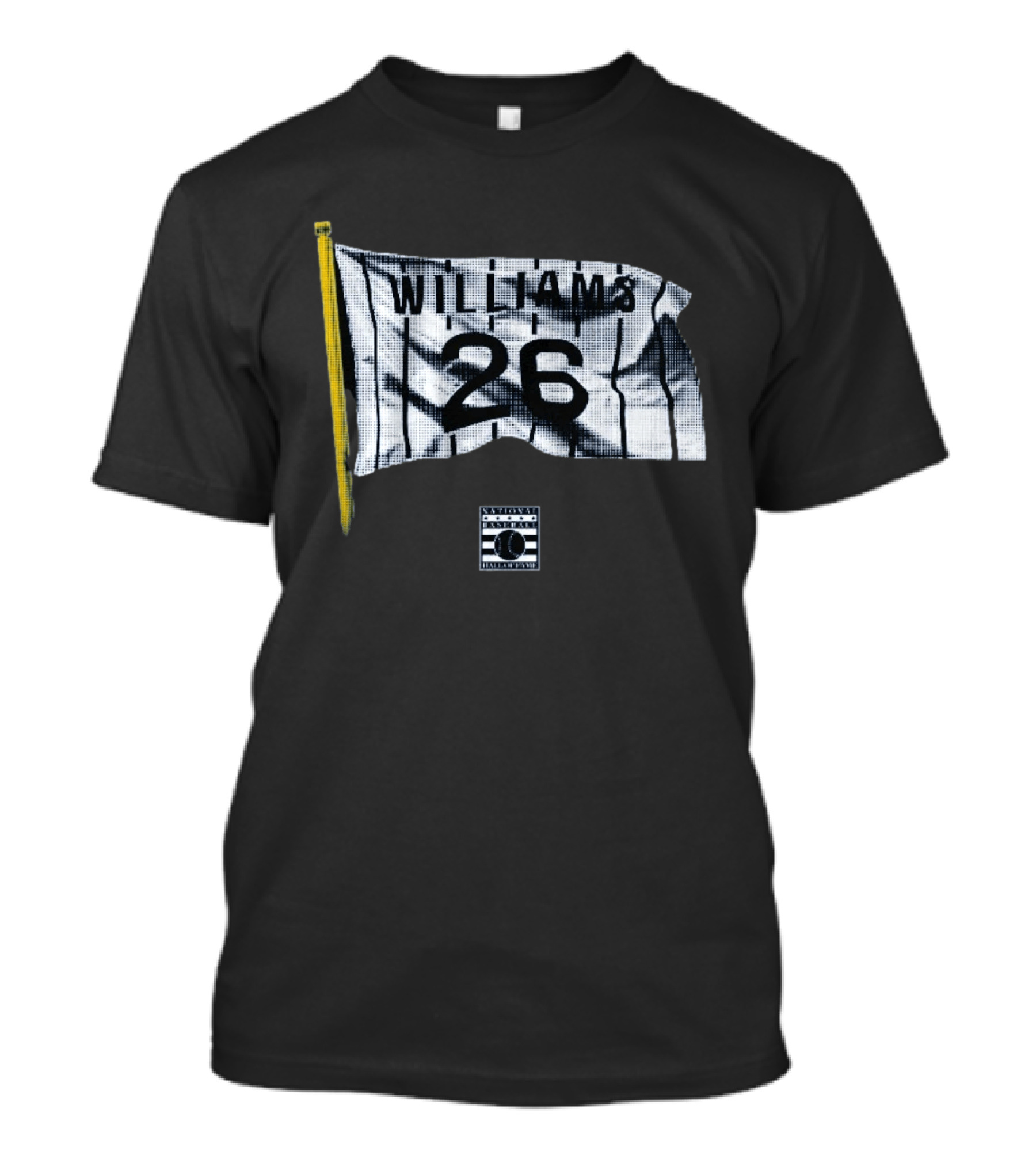 Williams 26 Flag National Baseball Hall Of Fame T-Shirt