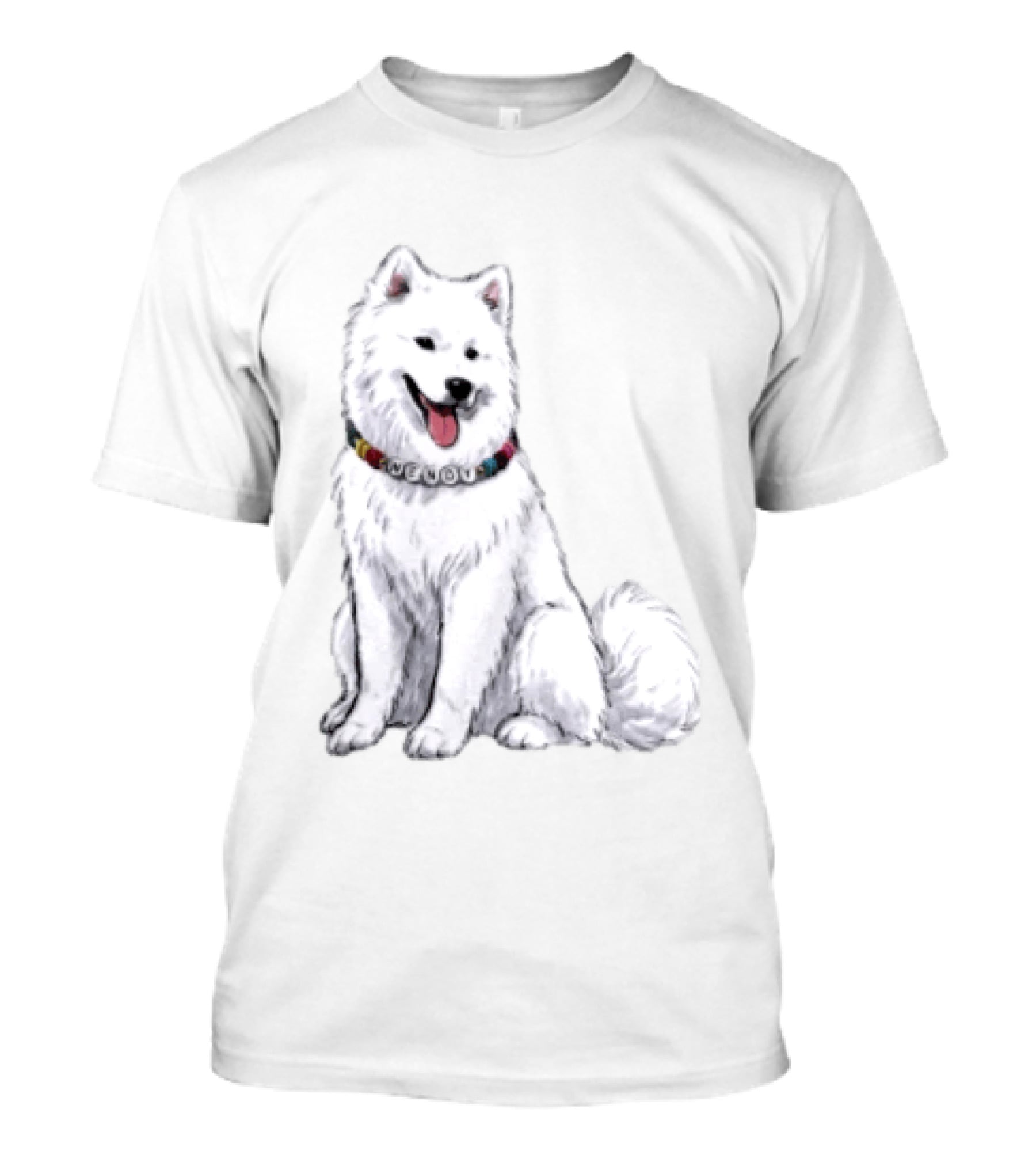 Wendy Kelce Swift Dog Collar Necklace Cute Samoyed T-Shirt