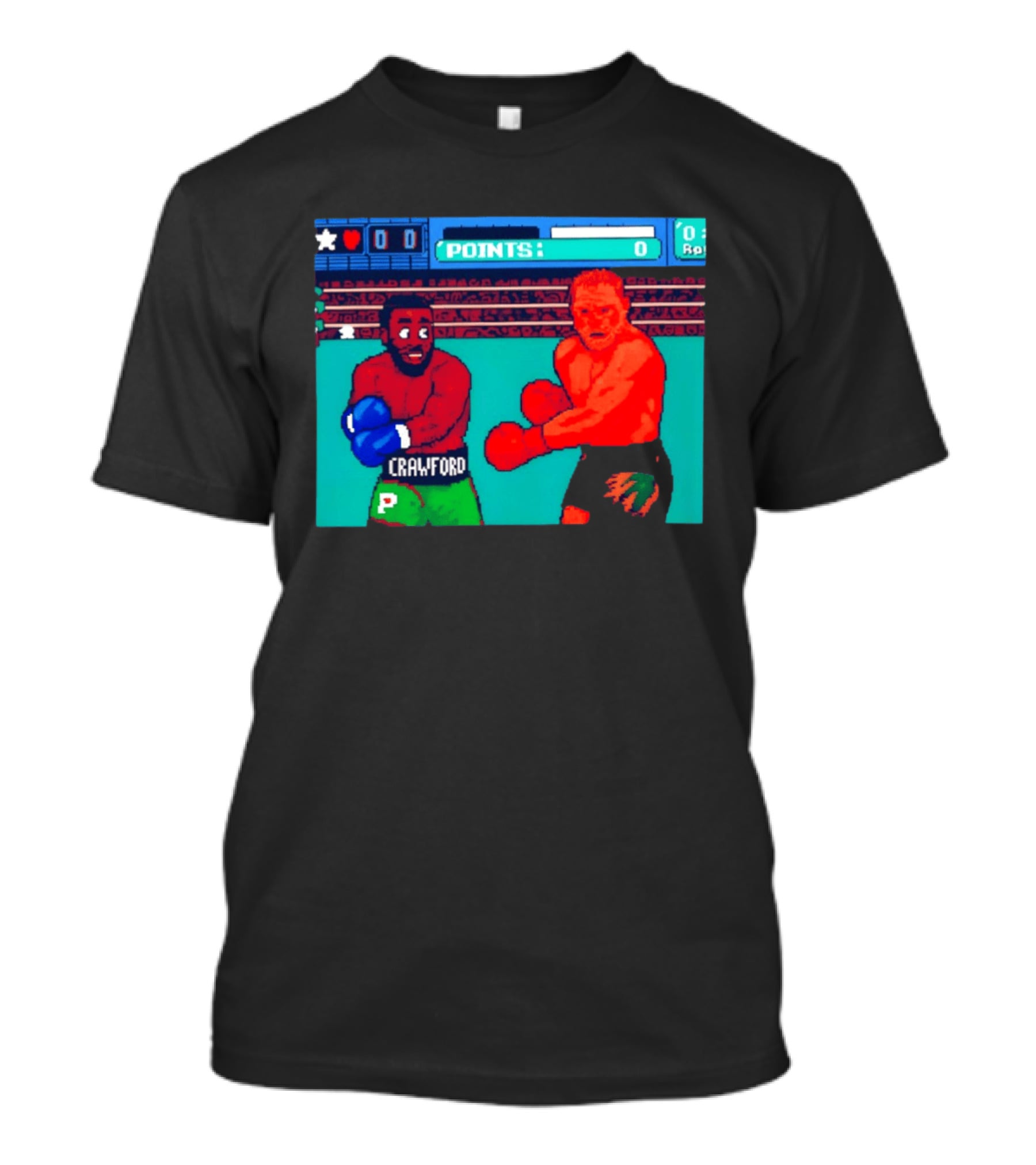 Crawford Vs Canelo Retro Boxing Arcade Game Showdown T-Shirt