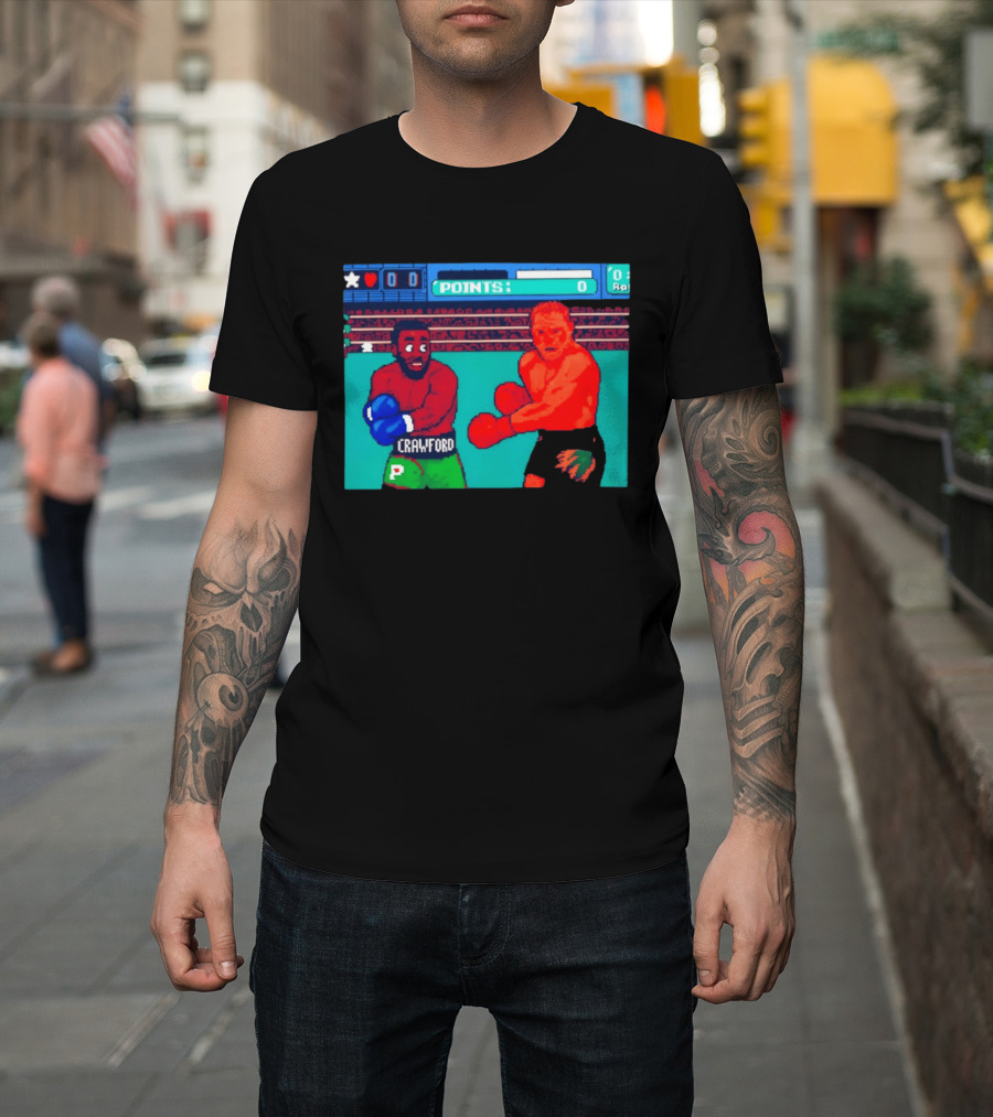 Crawford Vs Canelo Retro Boxing Arcade Game Showdown T-Shirt
