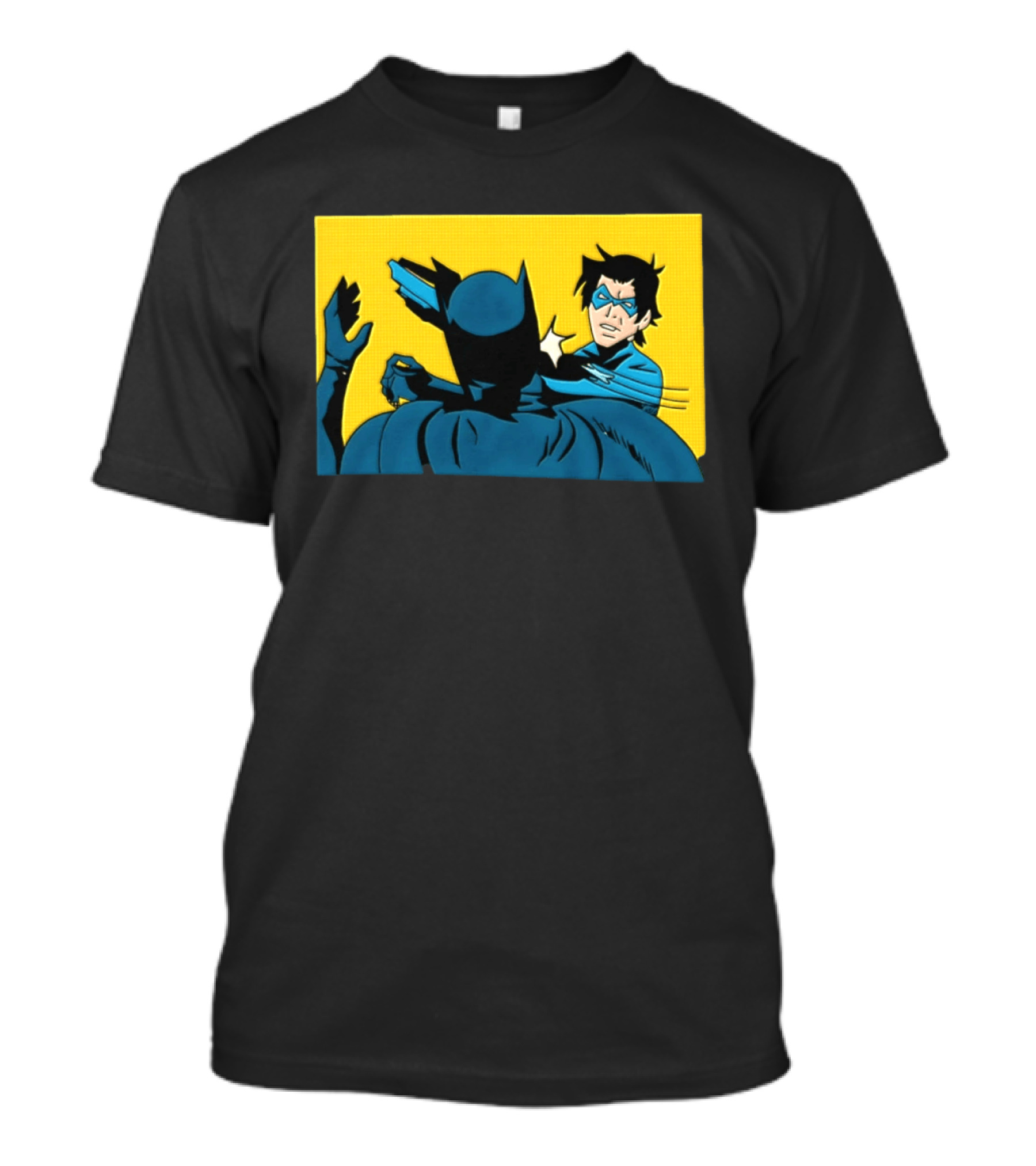 Nightwing Slapping Batman Meme Comic Panel Yellow T-Shirt