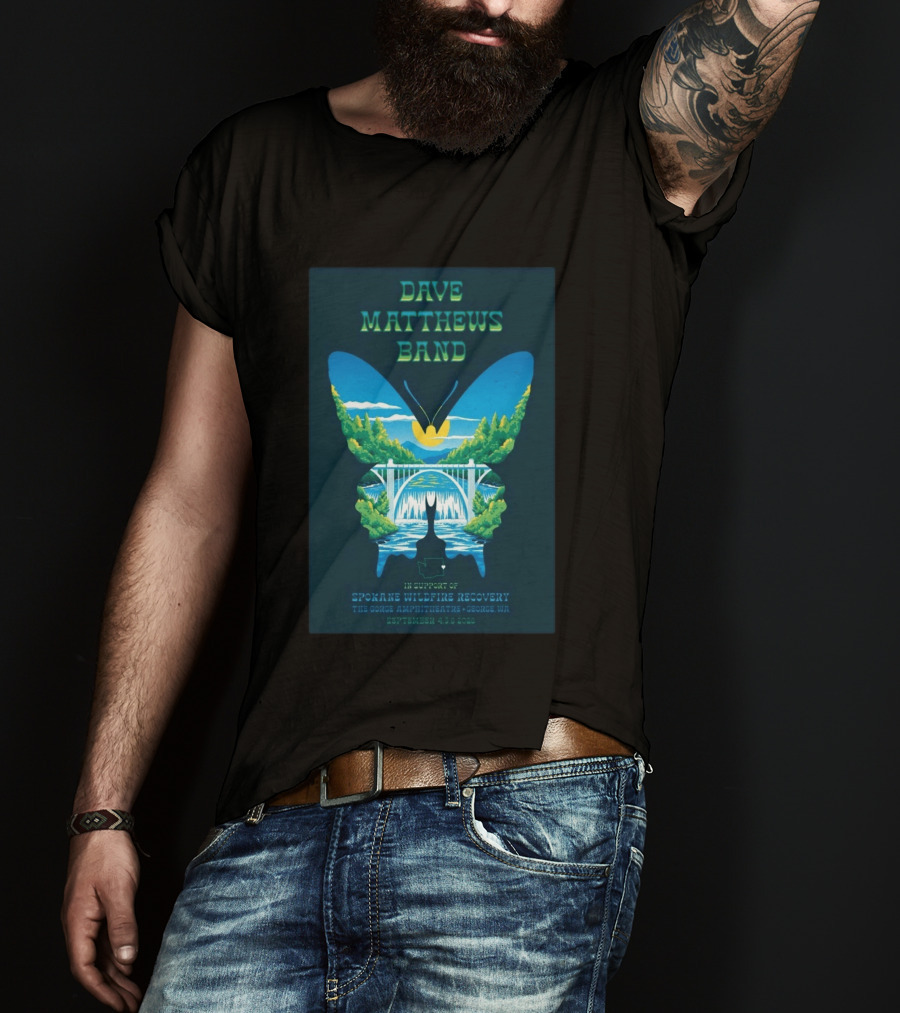Dave Matthews Band Gorge Amphitheatre George WA September 4 6 2026 Spokane Wildfire Recovery T-Shirt