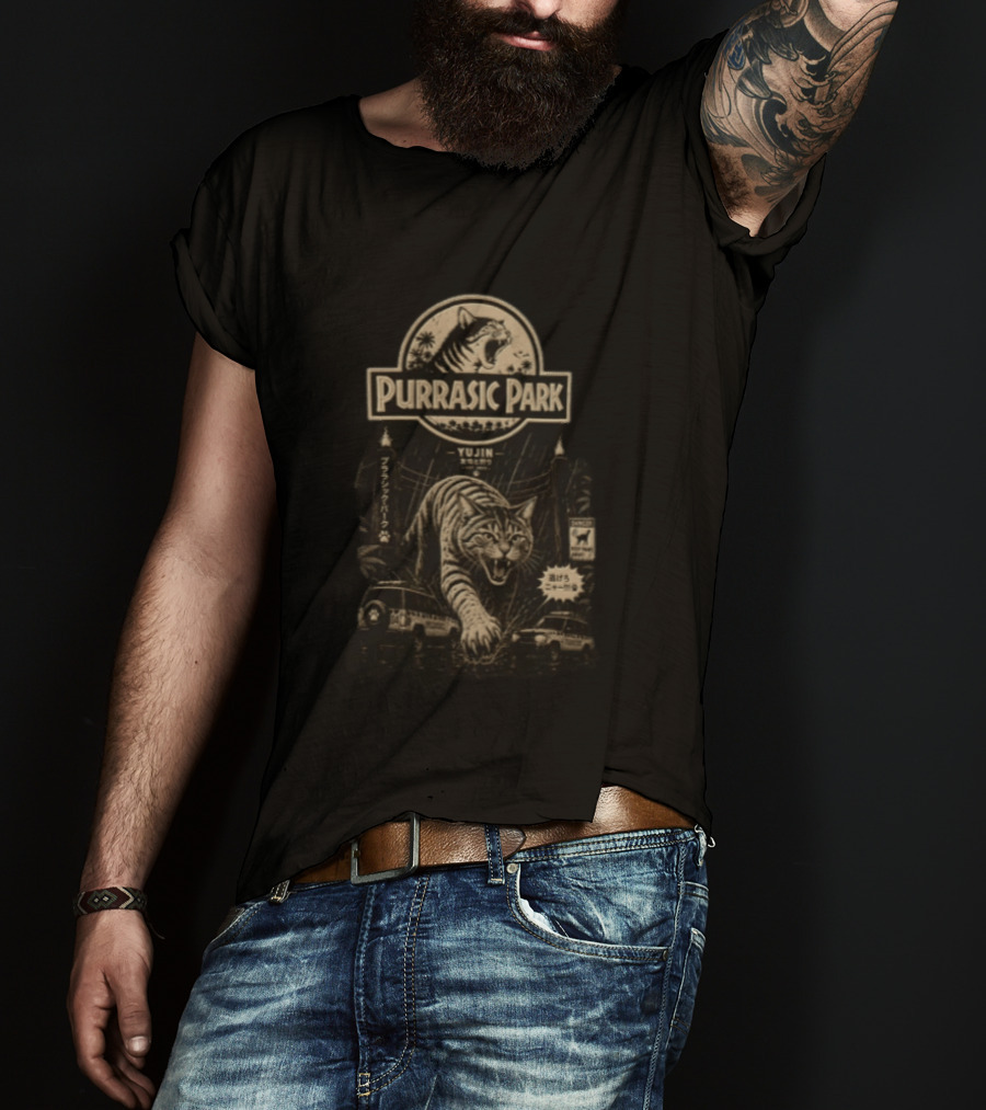 Purrasic Park Yujin Cat Jurassic T-Shirt