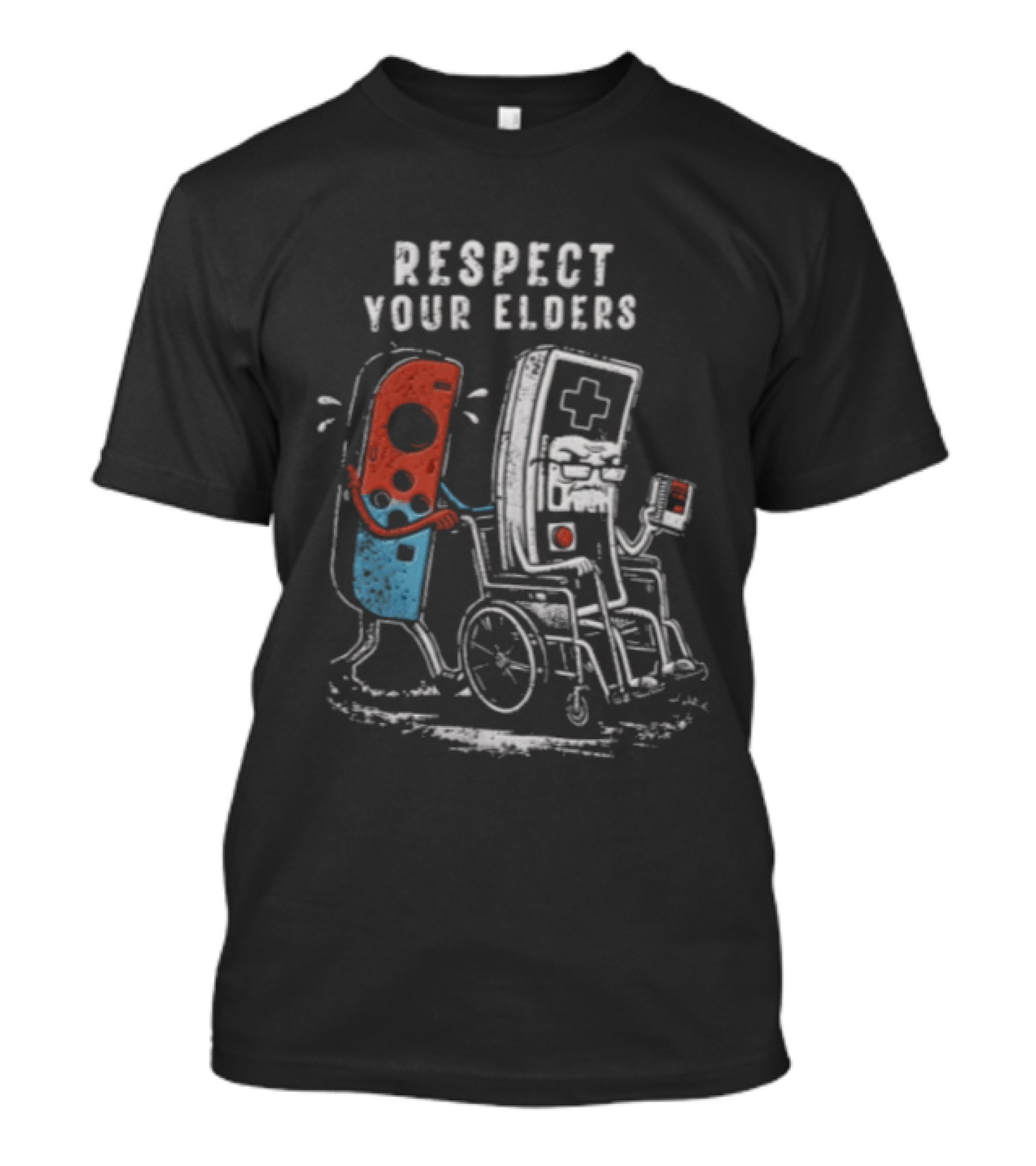 Respect Your Elders Retro Game Controllers T-Shirt