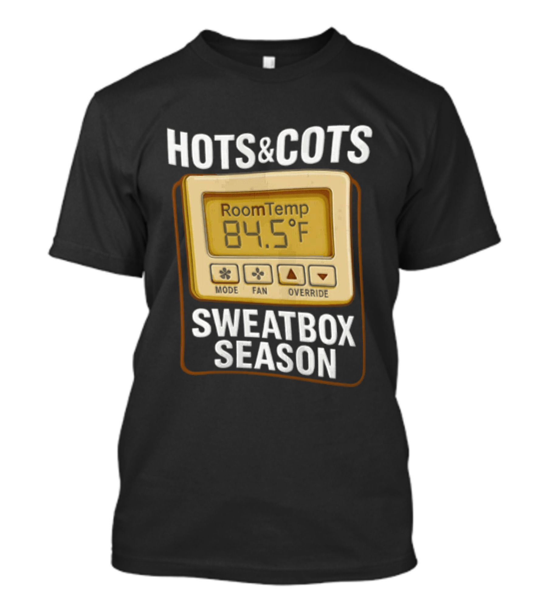 Hots And Cots Sweatbox Season Room Temp 84.5°F T-Shirt