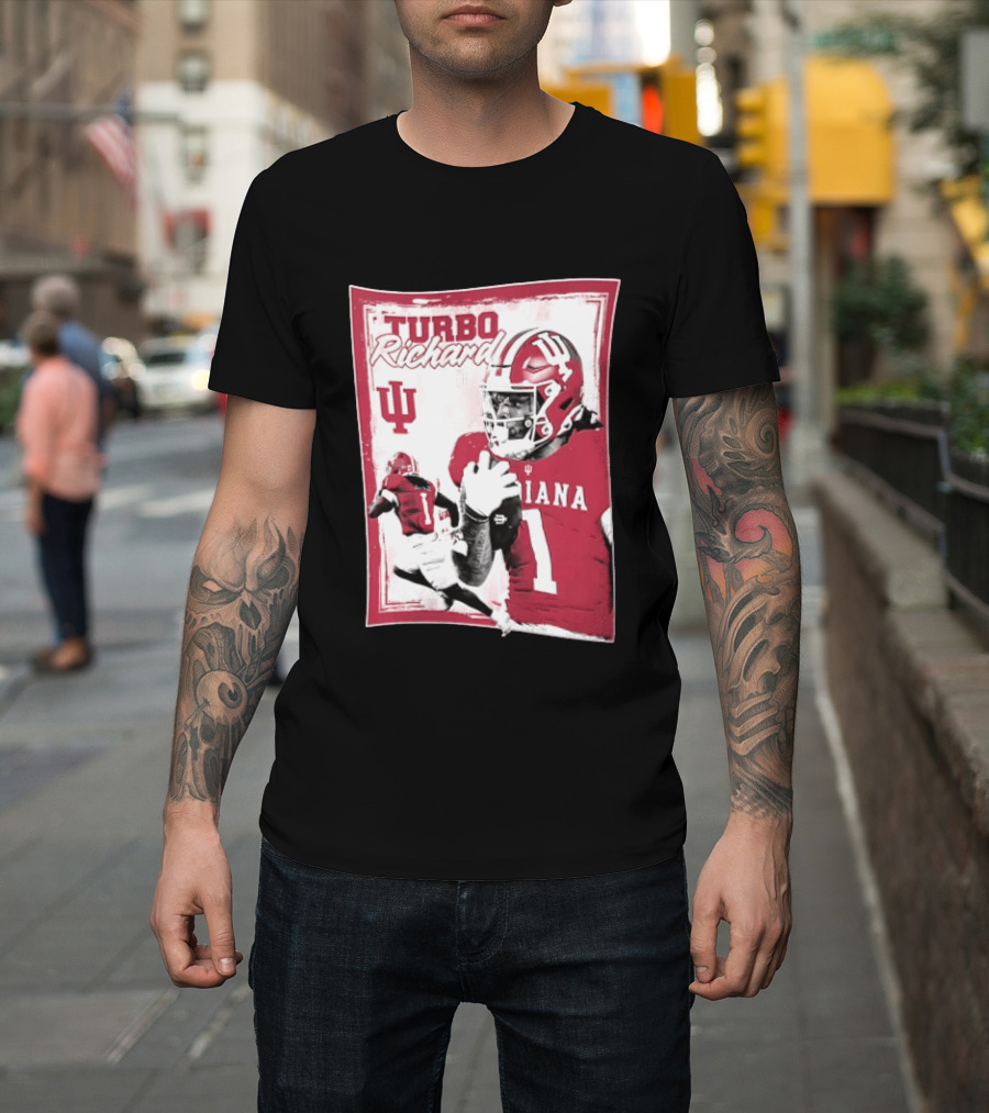 Indiana Hoosiers Turbo Richard #1 Football Powerhouse T-Shirt