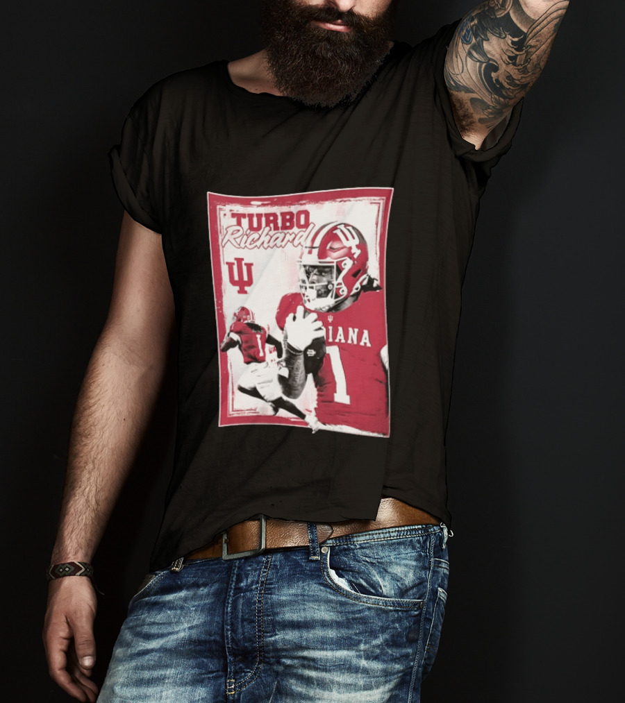 Indiana Hoosiers Turbo Richard #1 Football Powerhouse T-Shirt