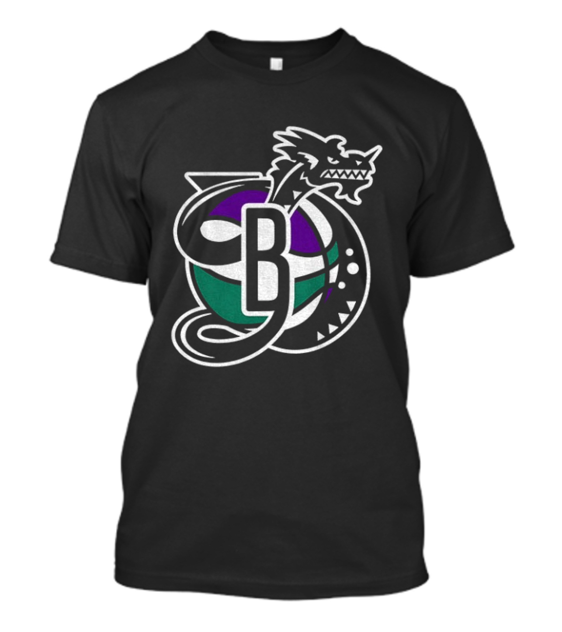 Swamp Dragons Basketball Team Emblem With Dragon And Ball T-Shirt