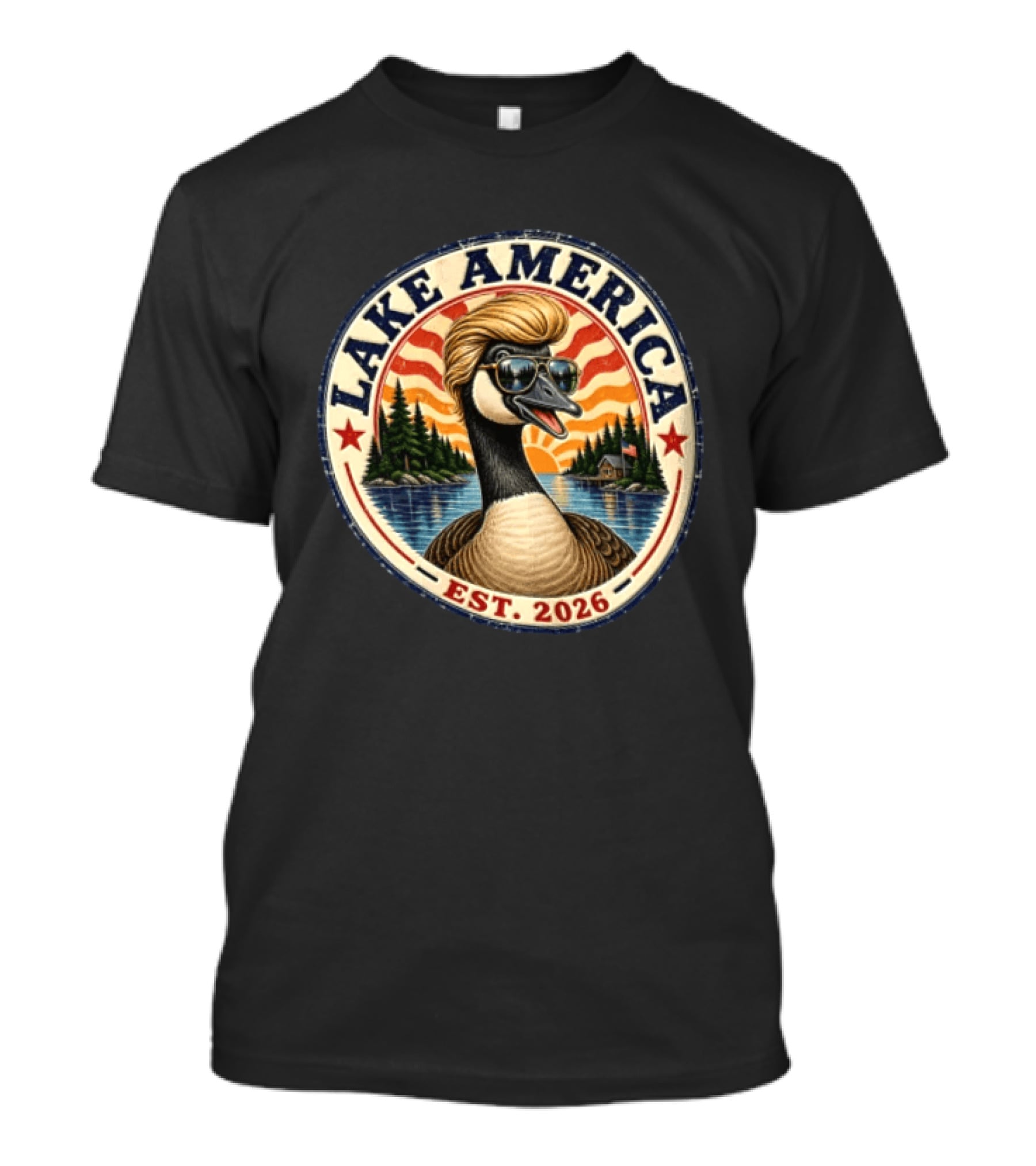 Lake America Goose Est. 2026 Outdoor Adventure T-Shirt