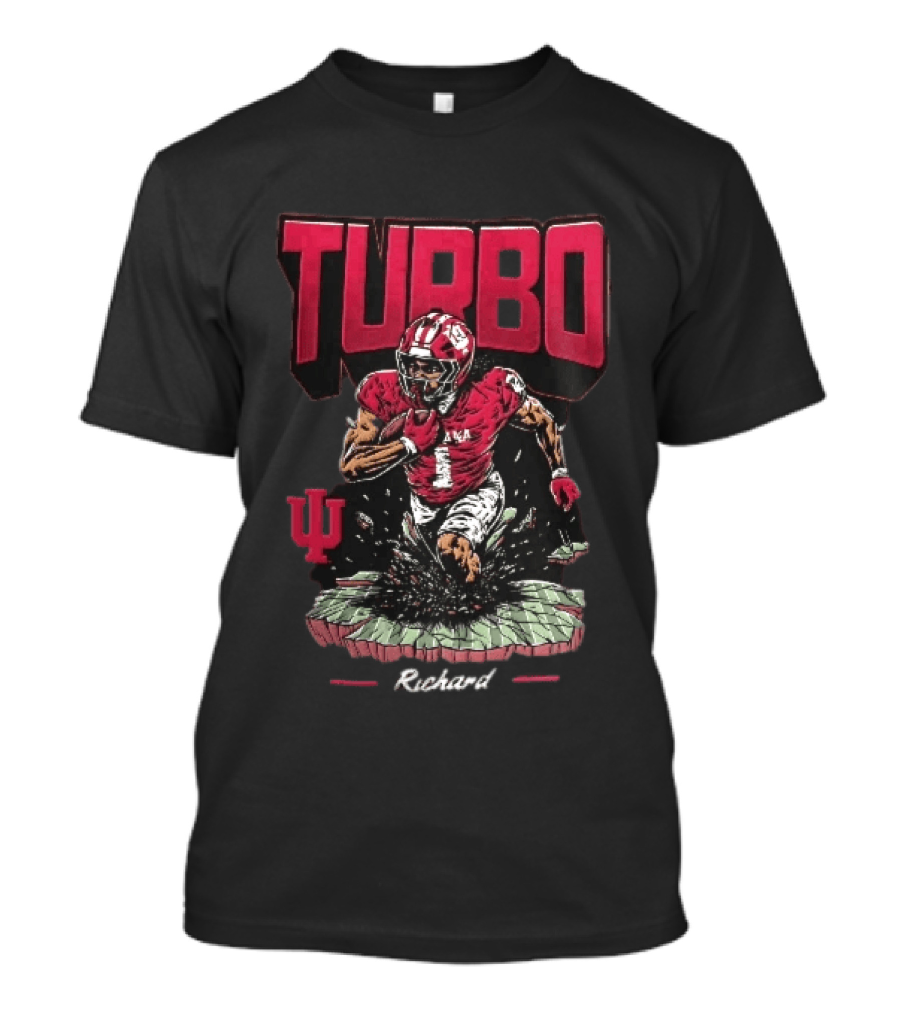 Turbo Richard Indiana Football Running Back Explosion T-Shirt