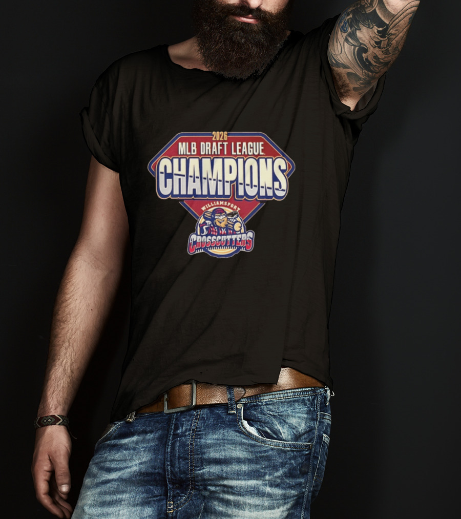 Williamsport Crosscutters 2026 MLB Draft League Champions Celebration T-Shirt